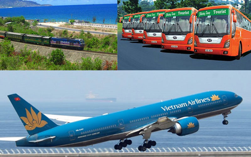 Bạn có thể đi du lịch Nha Trang bằng nhiều loại phương tiện như xe khách, máy bay, tàu hỏa,…