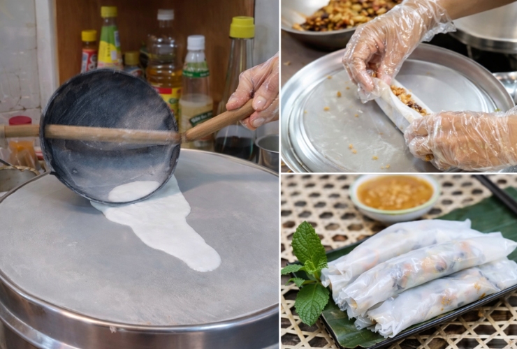 Quan sát quy trình tráng bánh cuốn - Nét tinh tế trong ẩm thực Hà Nội
