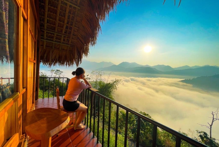 Móng Ngựa Homestay cũng là một căn homestay Hoàng Su Phì khác cho bạn được ngắm bình minh tuyệt đẹp nơi rừng núi