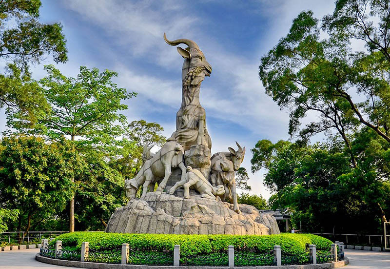 Tượng Ngũ Dương Tiên Đỉnh ở Công Viên Việt Tú - Quảng Châu Trung Quốc