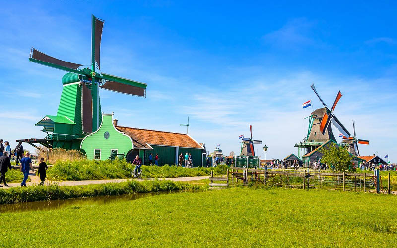 Tham quan cánh đồng cối xay gió khổng lồ ở Hà Lan