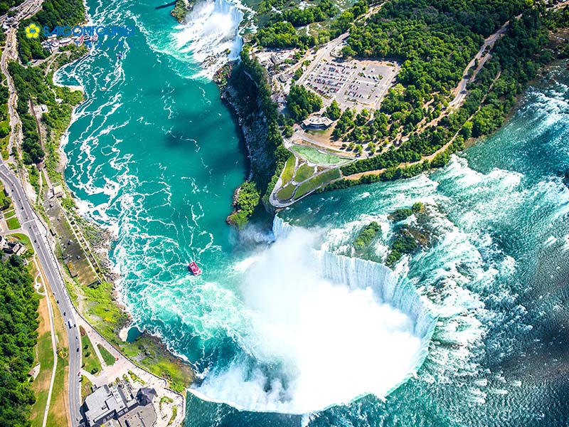 vẻ đẹp của thác nước Niagara từ trên cao