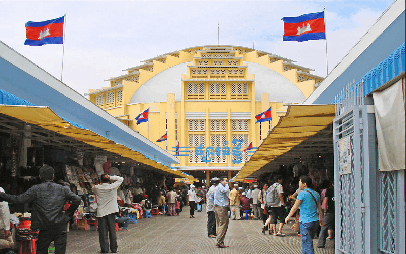 Chợ Mới - nơi mua bán nhộn nhịp ở Phnom Penh